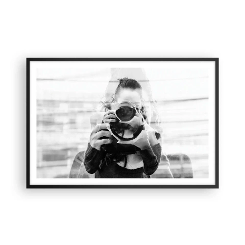 Affiche dans un cadre noir - Poster - Créateur et matériel - 91x61 cm