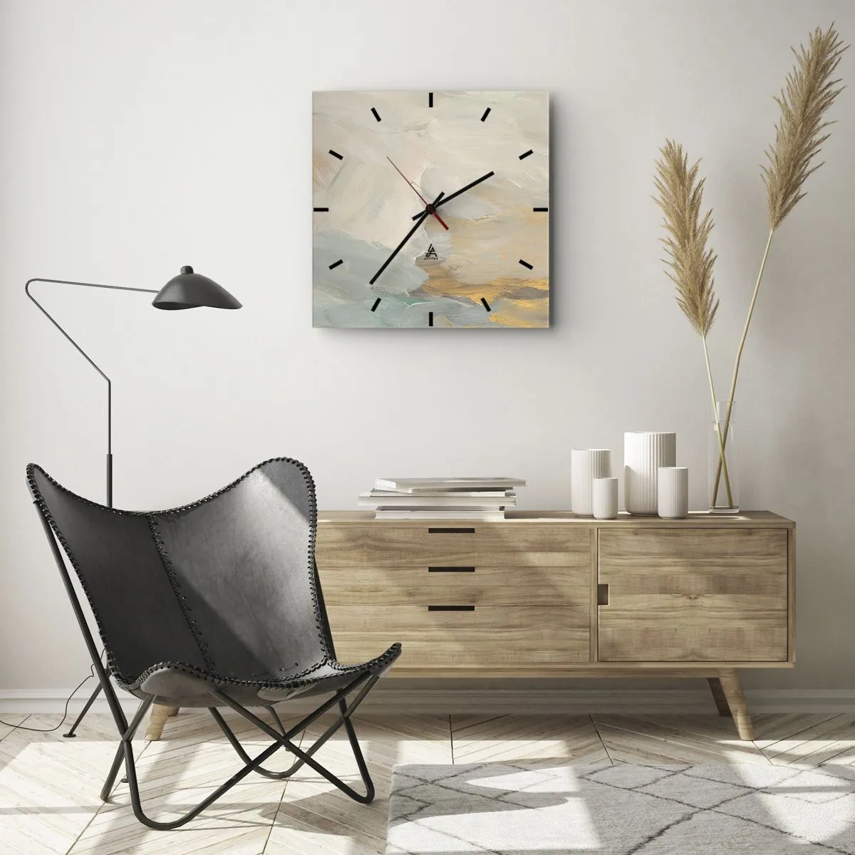 Horloge murale - Pendule murale - Abstraction – le pays de la douceur - 30x30 cm