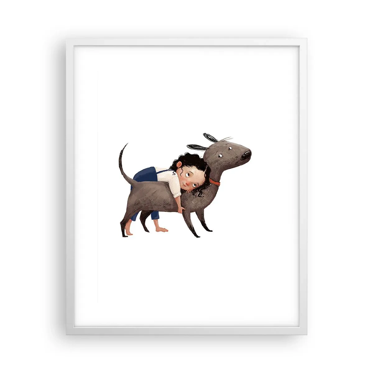 Affiche dans un cadre blanc - Poster - Les meilleurs amis - 40x50 cm