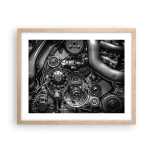 Affiche dans un chêne clair - Poster - Poésie mécanique - 50x40 cm