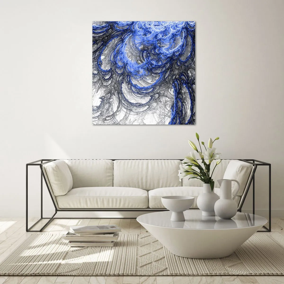 Impression sur verre - Image sur verre - La naissance d'une vague - 70x70 cm