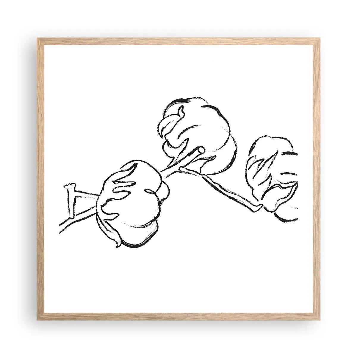 Affiche dans un chêne clair - Poster - Duvet de coton - 60x60 cm