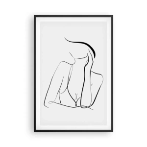 Affiche dans un cadre noir - Poster - Sur les vague d'un rêve - 61x91 cm