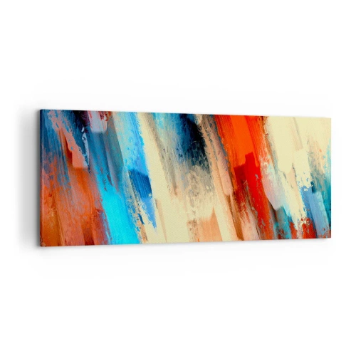 Impression sur toile - Image sur toile - Une cascade de couleurs - 100x40 cm
