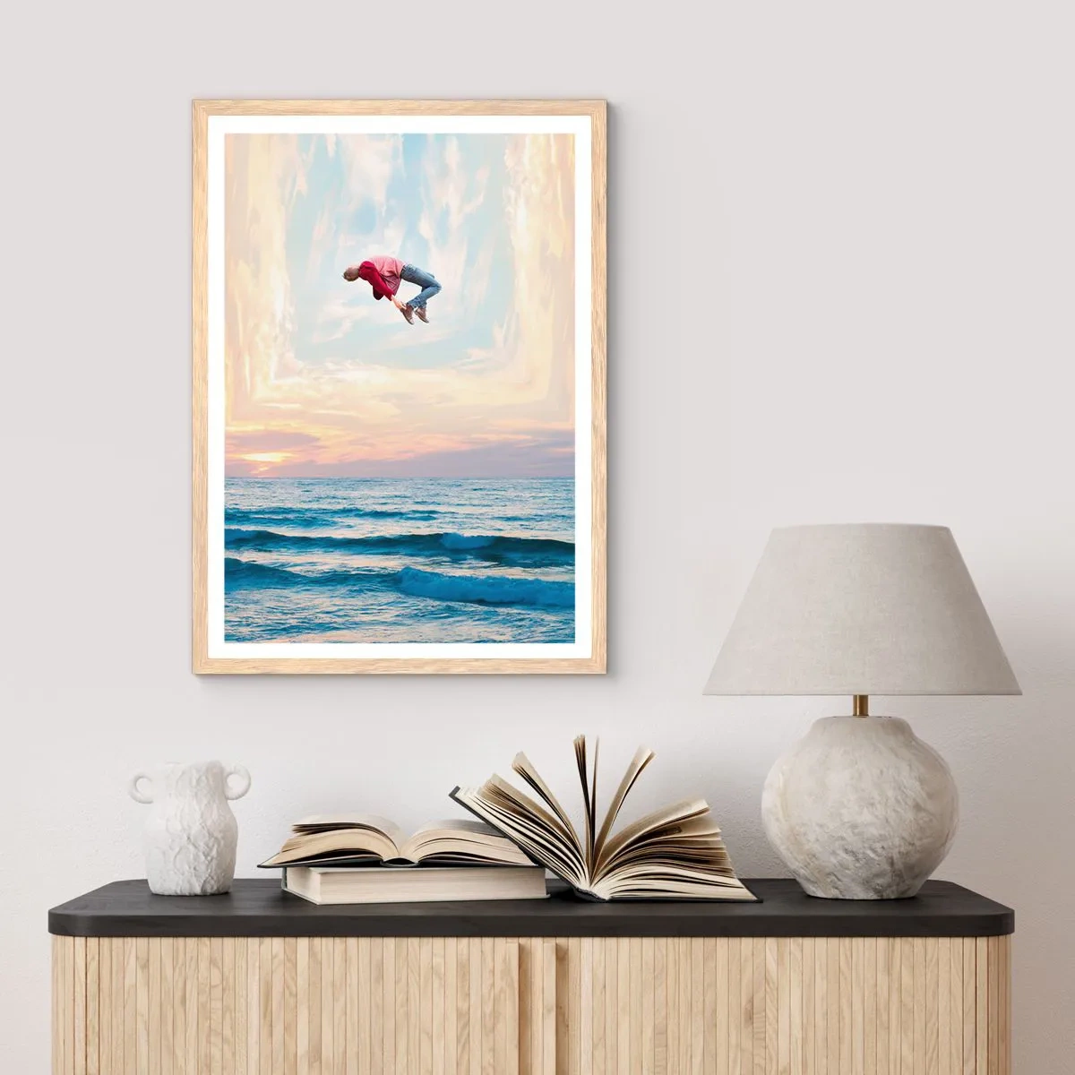 Affiche dans un chêne clair - Poster - Vers une autre dimension - 40x50 cm