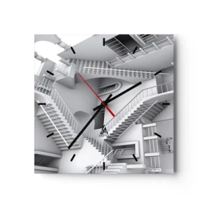 Horloge murale - Pendule murale - Paradoxes spatiaux - 40x40 cm