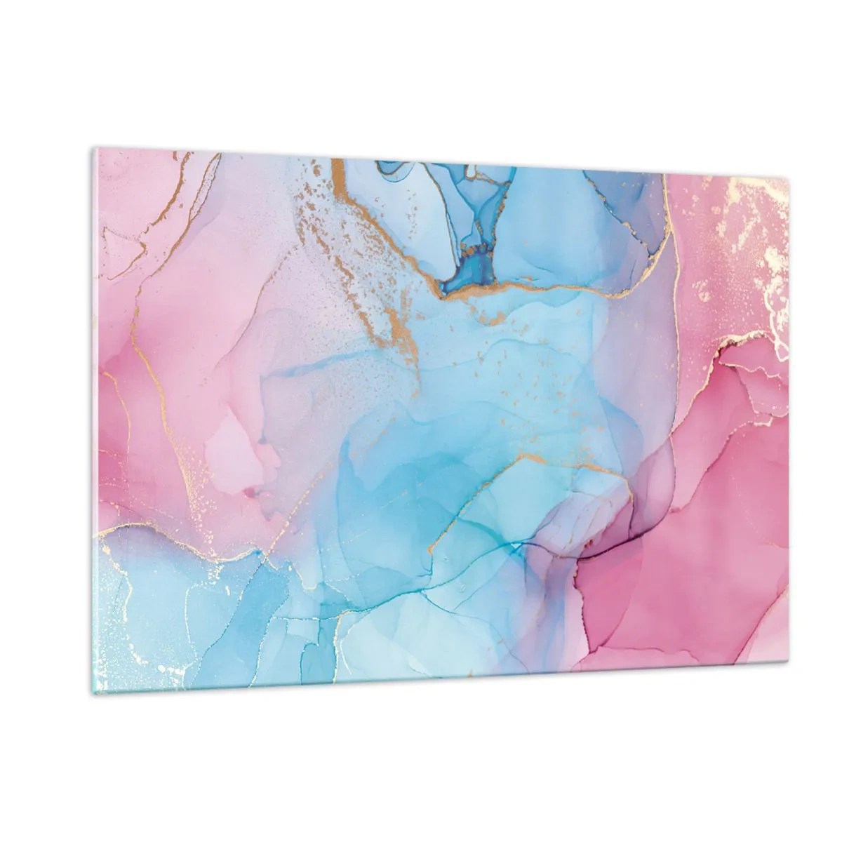 Impression sur verre - Image sur verre - Rencontre et interpénétration - 120x80cm - Rencontre et mélange - Décoration murale moderne pour le salon et la chambre ARTTOR