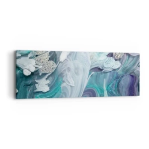 Impression sur toile - Image sur toile - Courants bleus - 90x30 cm