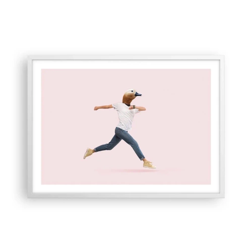Affiche dans un cadre blanc - Poster - Une pincée d'absurdité - 70x50 cm