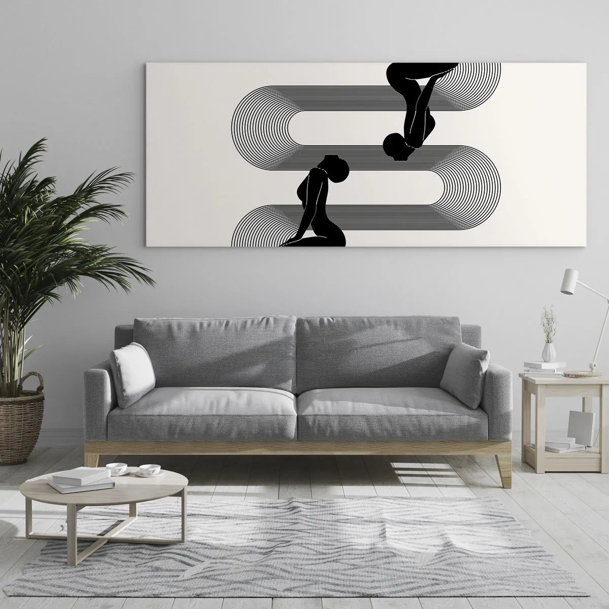 Impression sur verre - Image sur verre - Symétrie sensuelle - 100x40 cm