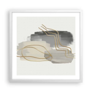 Affiche dans un cadre blanc - Poster - Durée et mouvement - 50x50 cm