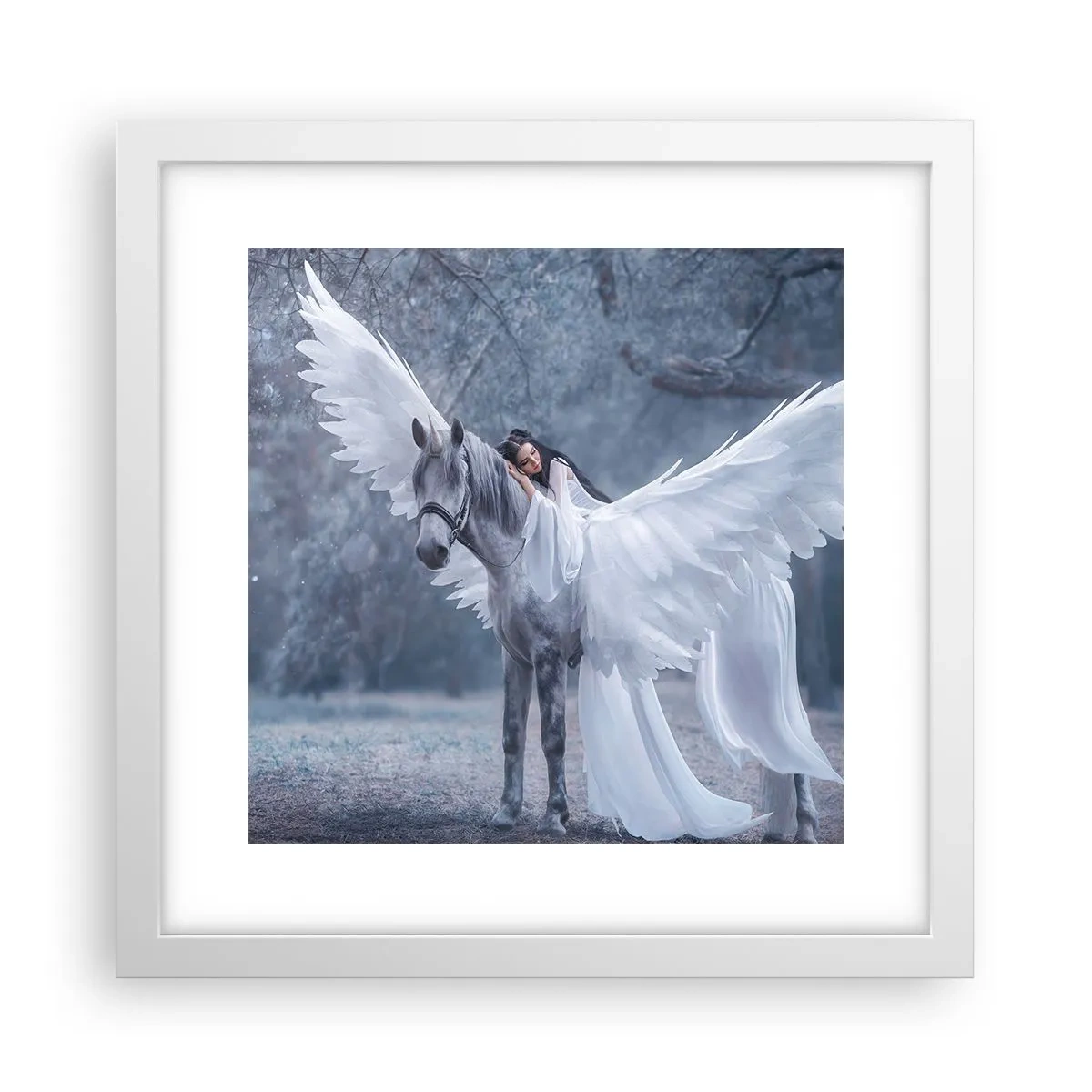 Affiche dans un cadre blanc - Poster - Un moment inspiré - 30x30 cm