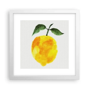 Affiche dans un cadre blanc - Poster - Comment reconnaitre le goût du soleil - 30x30 cm