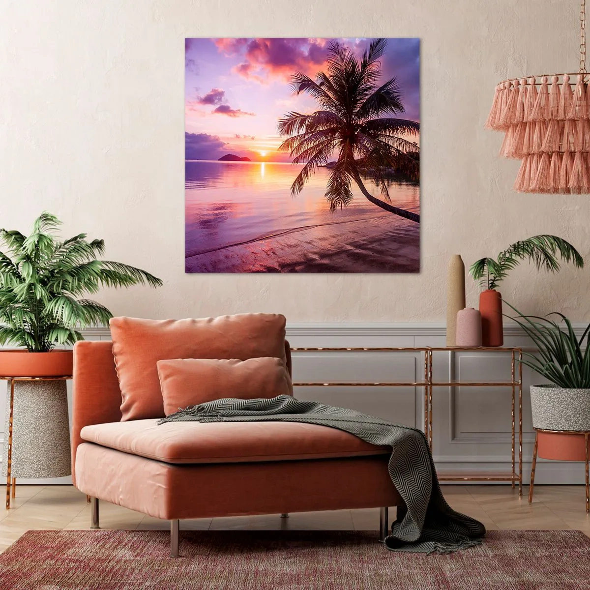 Impression sur toile - Image sur toile - Le bonheur à l'horizon - 60x60 cm