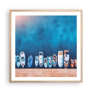 Affiche dans un chêne clair - Poster - En une seule fois - 60x60 cm