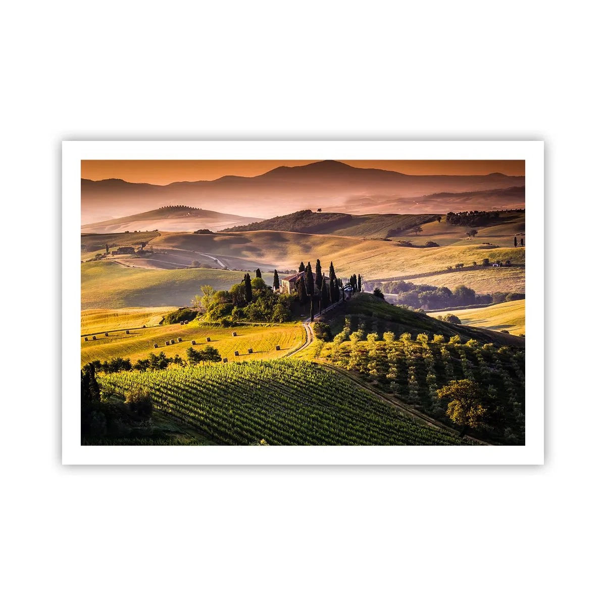 Affiche - Poster - Arcadie - le paysage toscan - 91x61 cm