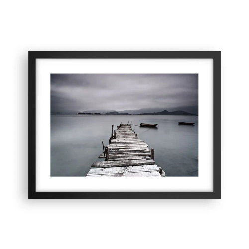 Affiche dans un cadre noir - Poster - Tu peux partir demain - 40x30 cm