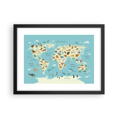 Affiche dans un cadre noir - Poster - De bons voisins - 40x30 cm