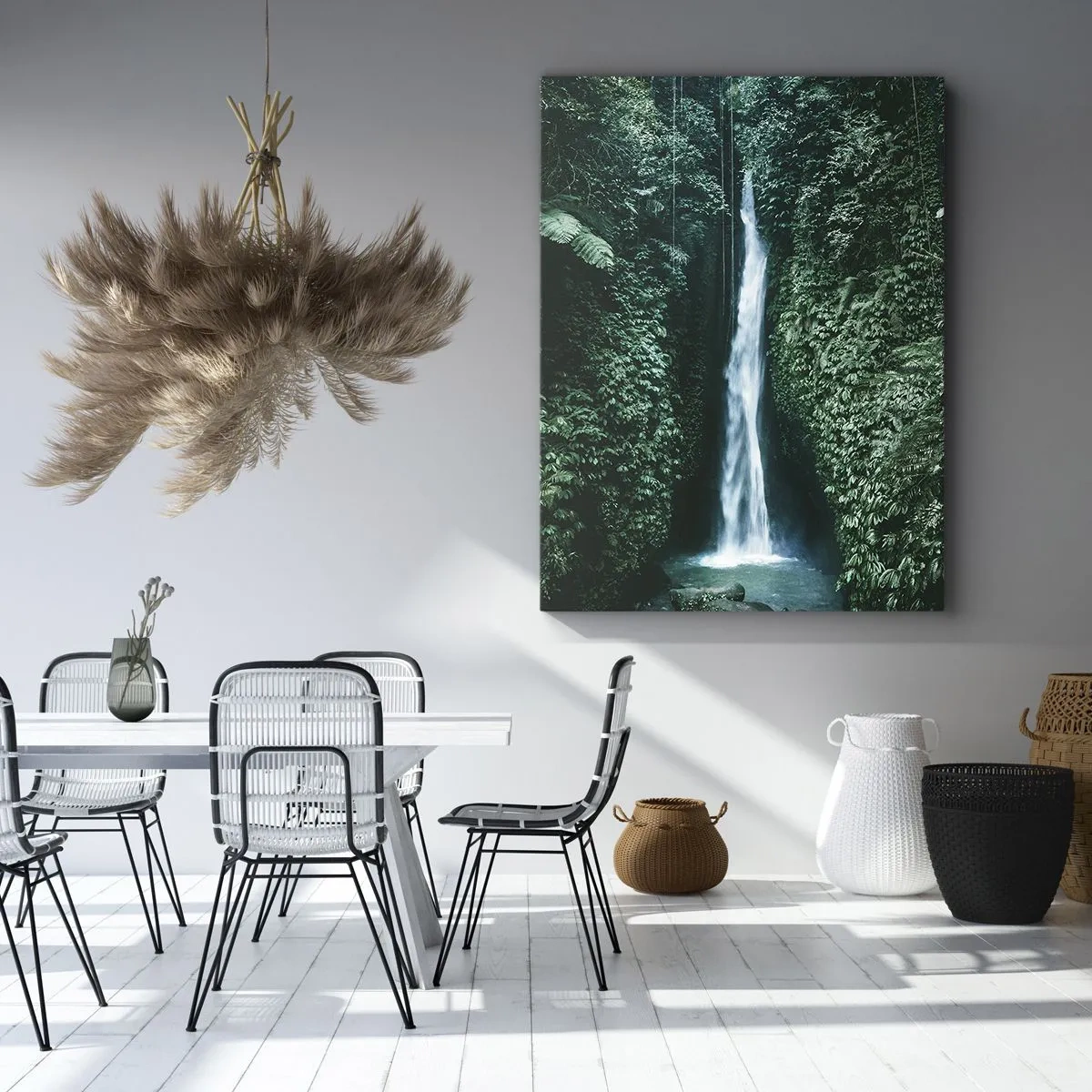 Impression sur toile - Image sur toile - Fontaine tropicale - 65x120 cm