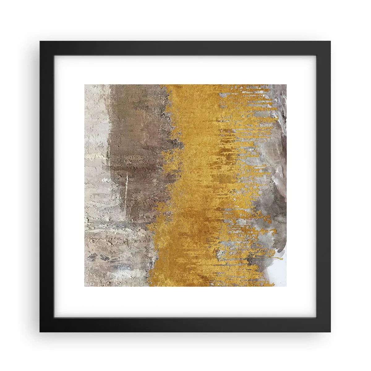 Affiche dans un cadre noir - Poster - Une explosion d'or - 30x30 cm