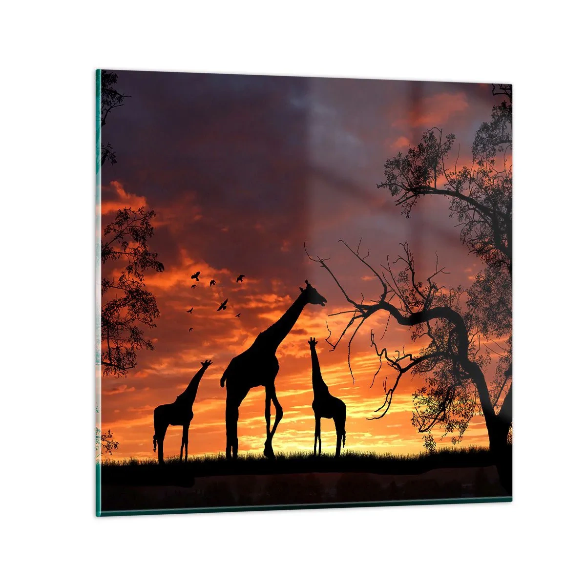 Impression sur verre - Image sur verre - Un petit dîner avec vos proches - 30x30 cm