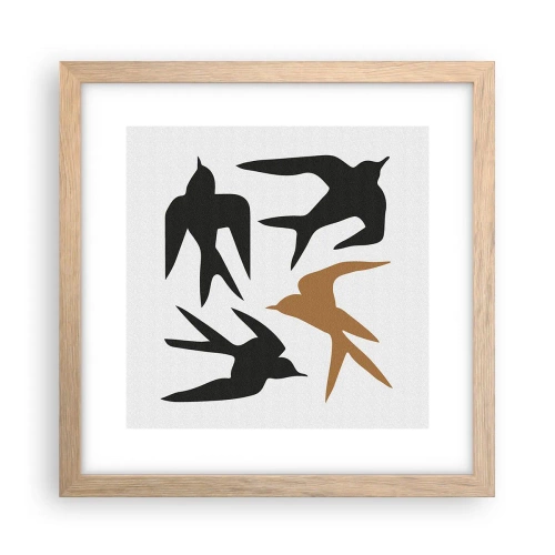 Affiche dans un chêne clair - Poster - Avaler du plaisir - 30x30 cm