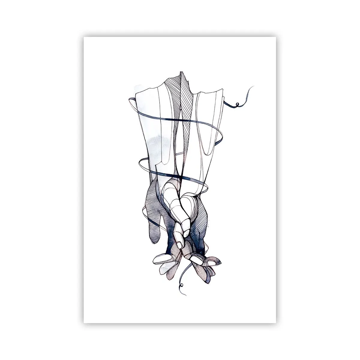 Affiche - Poster - Étude du touché - 61x91 cm