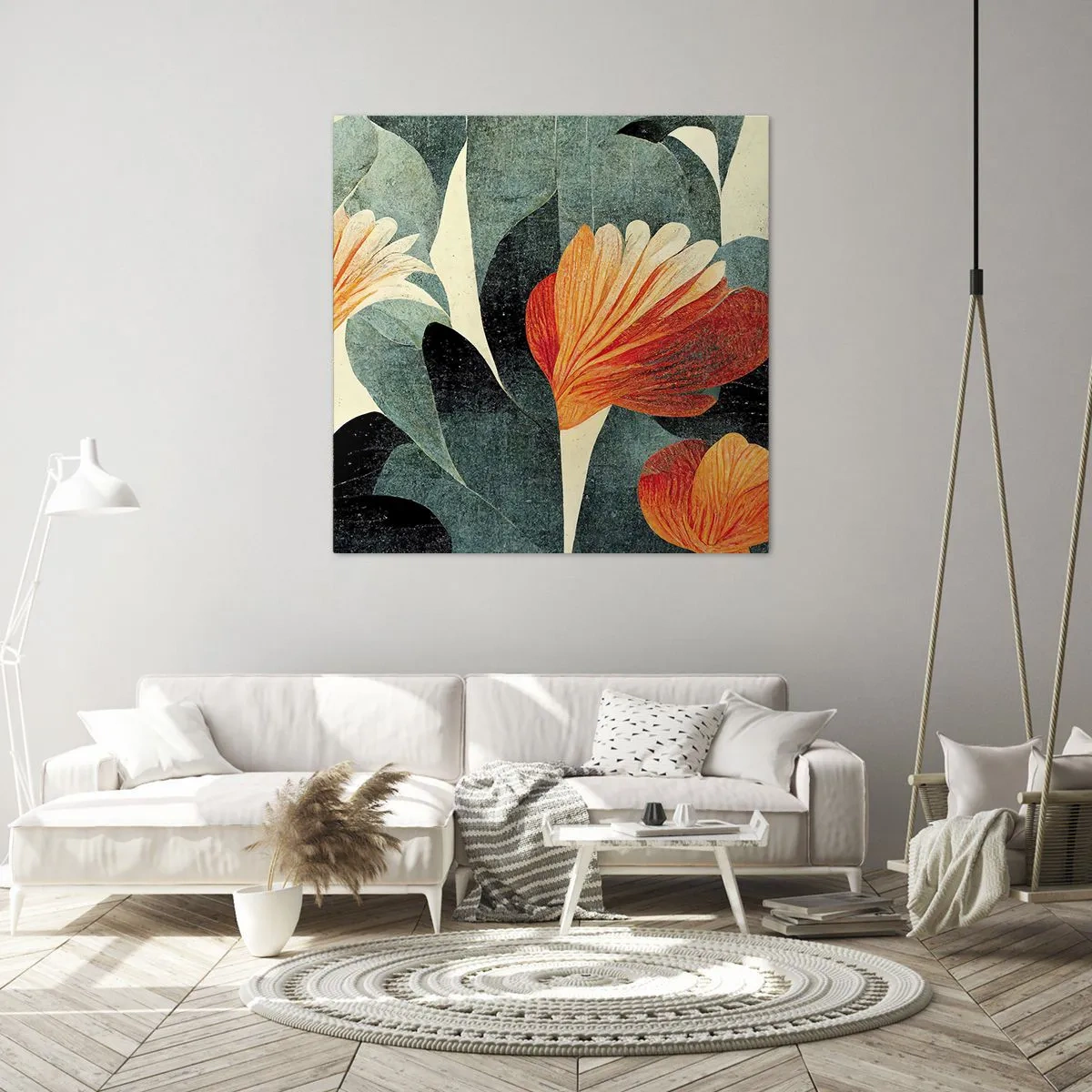 Impression sur toile - Image sur toile - La chaleur des tropiques et la fraîcheur de la verdure - 50x50 cm