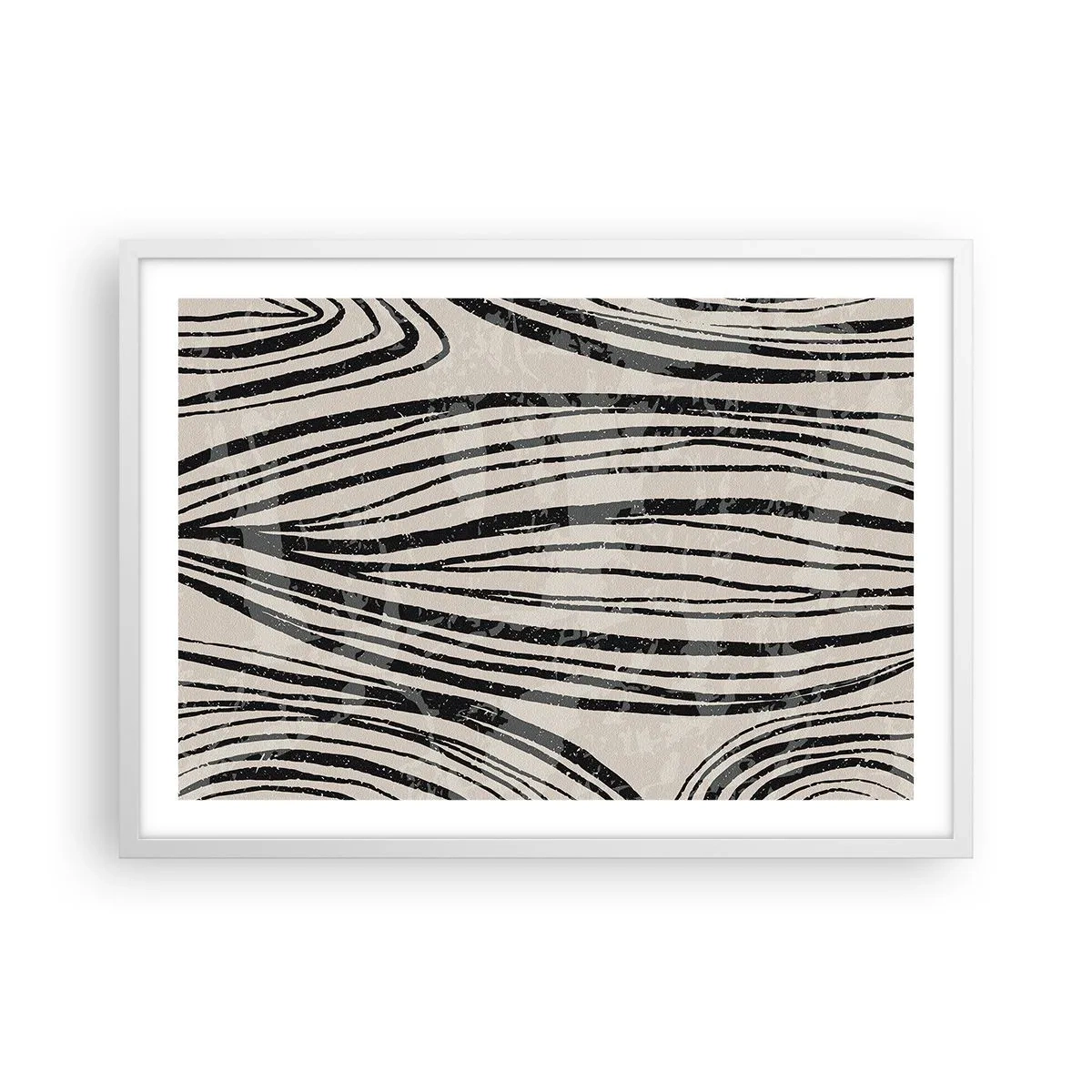 Affiche dans un cadre blanc - Poster - Ligne de marécage - 70x50 cm