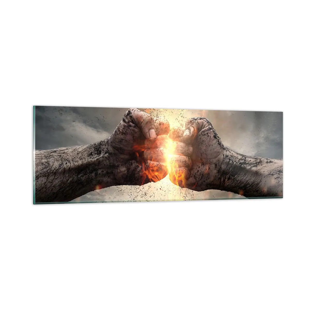 Impression sur verre - Image sur verre - Lève-toi pour le combat - 90x30 cm