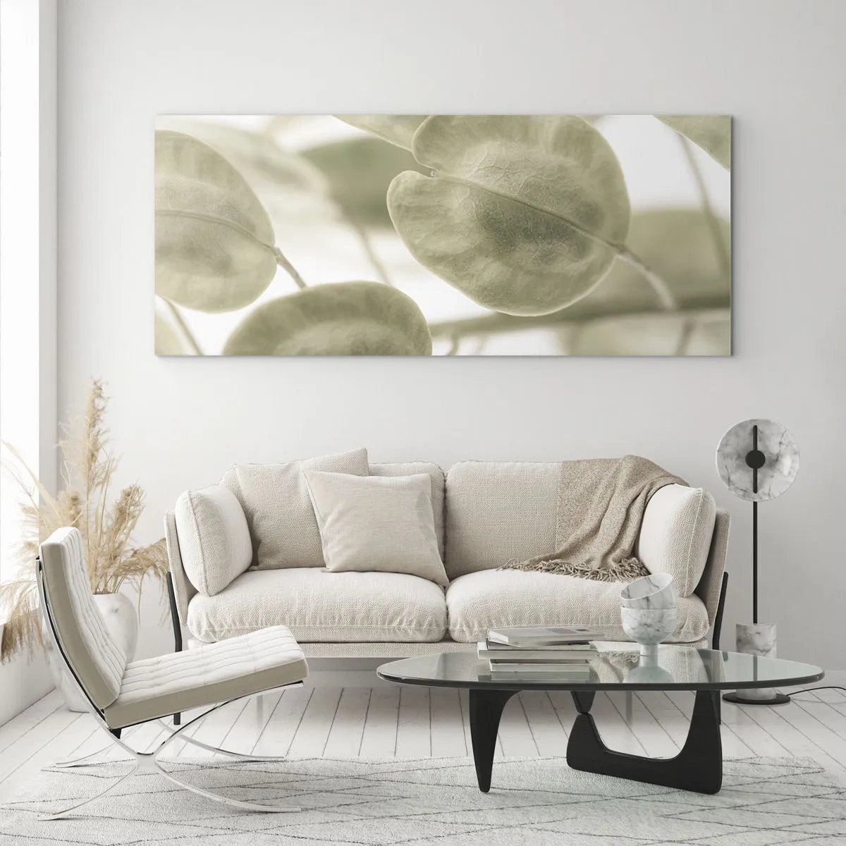 Impression sur verre - Image sur verre - Au commencement il y avait des feuilles... - 90x30 cm