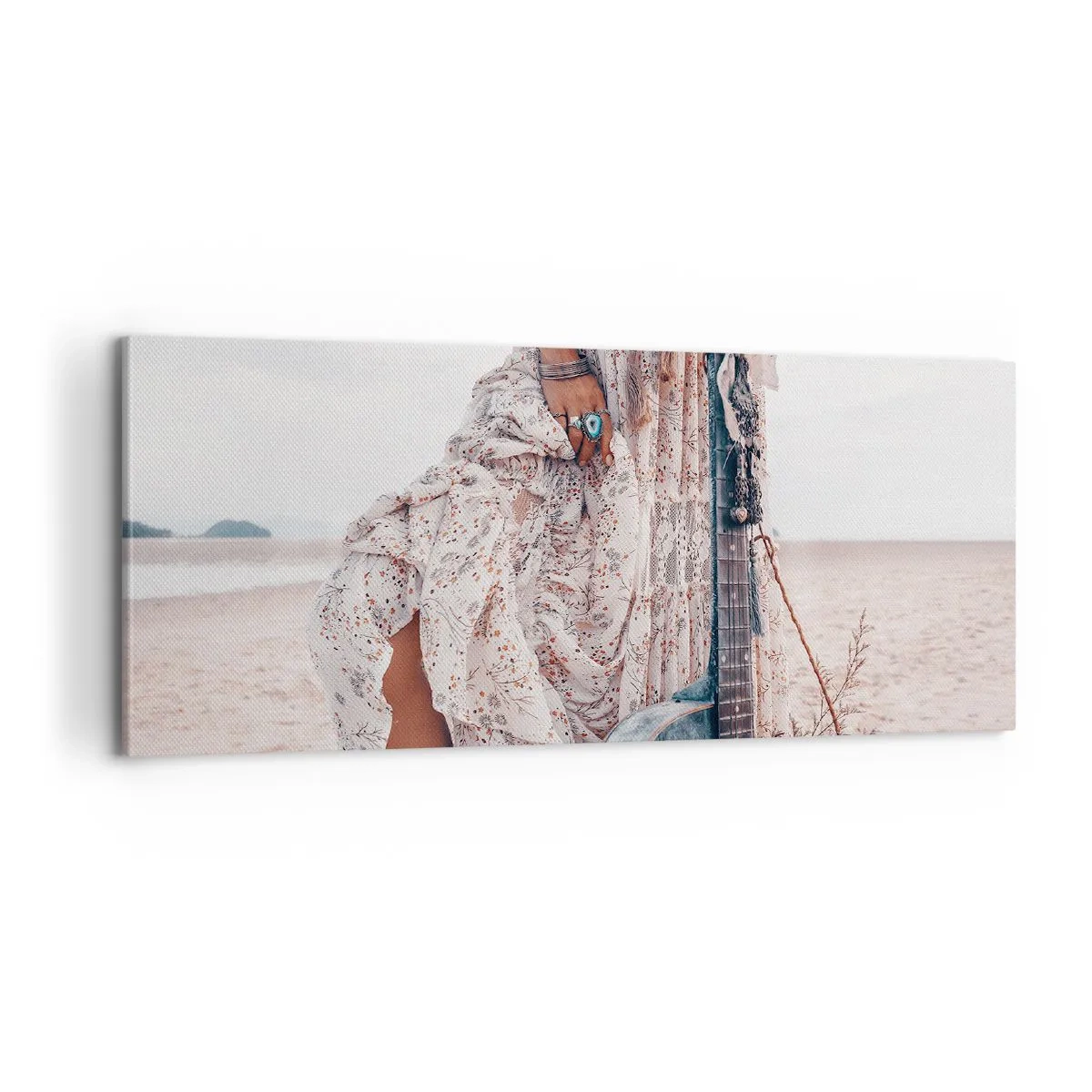 Impression sur toile - Image sur toile - Enfant de fleur en route - 100x40 cm