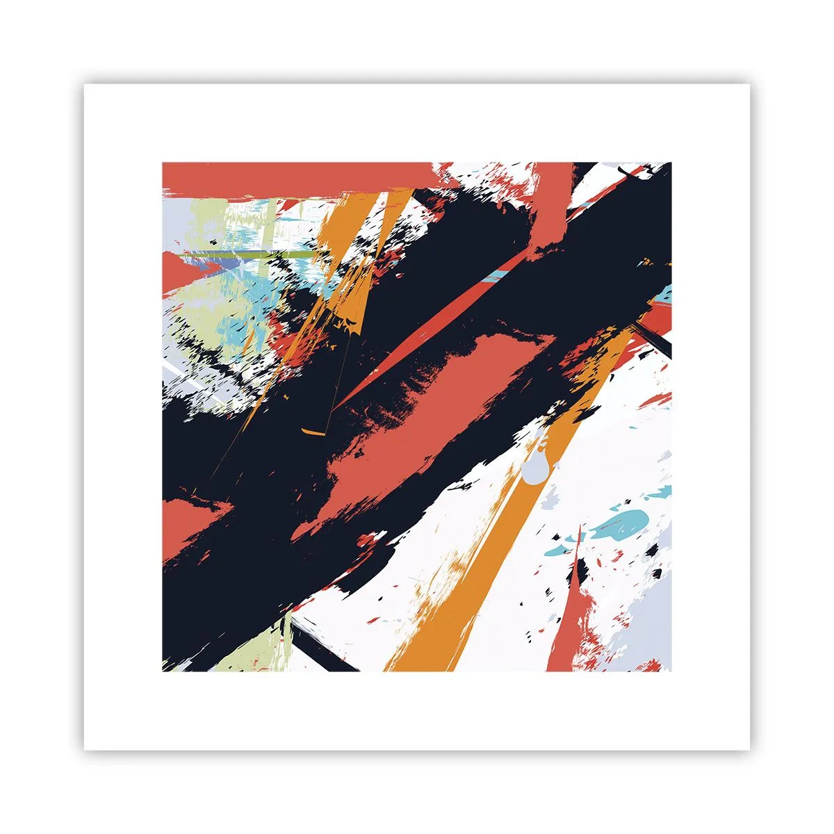 Affiche - Poster - Composition dynamique - 30x30 cm