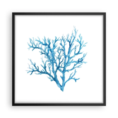 Affiche dans un cadre noir - Poster - Filigrane nautique - 50x50 cm