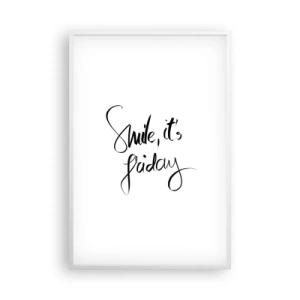 Affiche dans un cadre blanc - Poster - Joie réelle - 61x91 cm