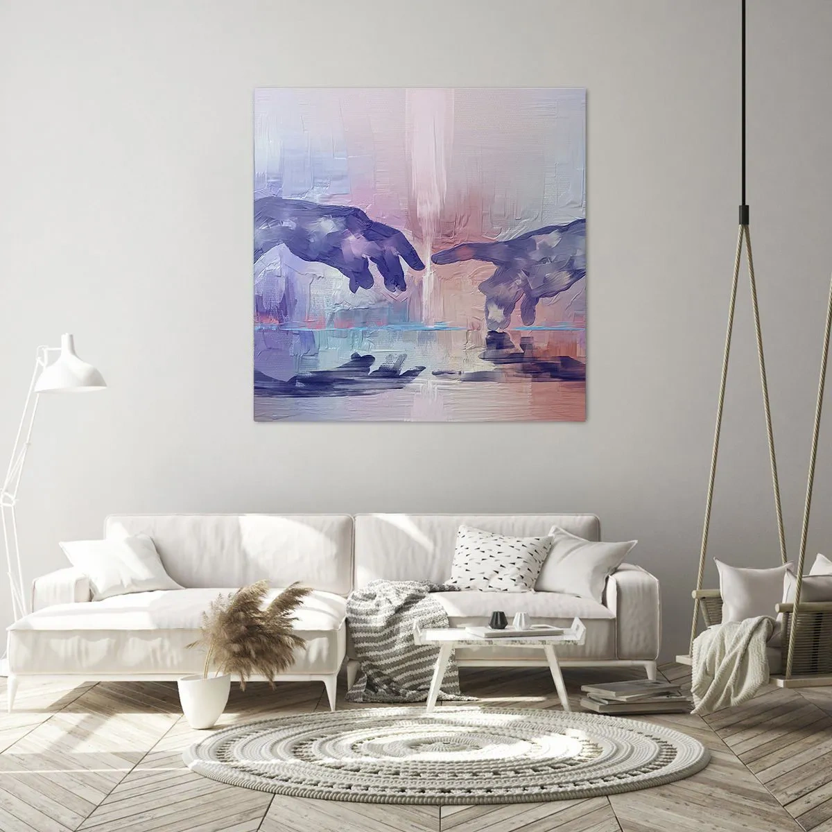 Impression sur toile - Image sur toile - Divine étincelle de vie - 60x60 cm