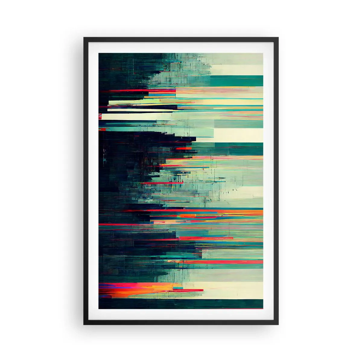 Affiche dans un cadre noir - Poster - Ville futuriste - 61x91 cm