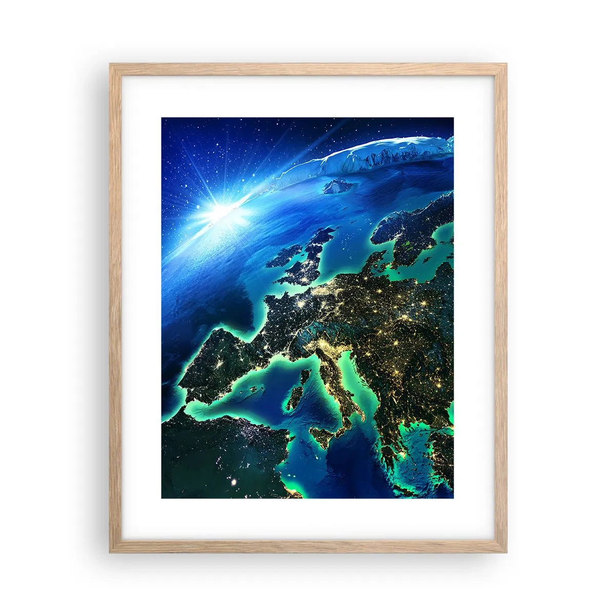 Affiche dans un chêne clair - Poster - Europe pétillante - 40x50 cm