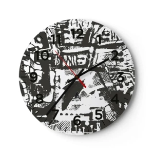 Horloge murale - Pendule murale - Ordre ou chaos? - 30x30 cm