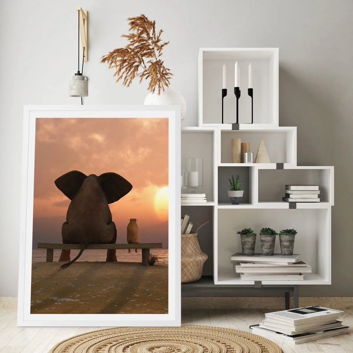 Affiche dans un cadre blanc - Poster - C'est bon de garder le silence ensemble - 30x40 cm