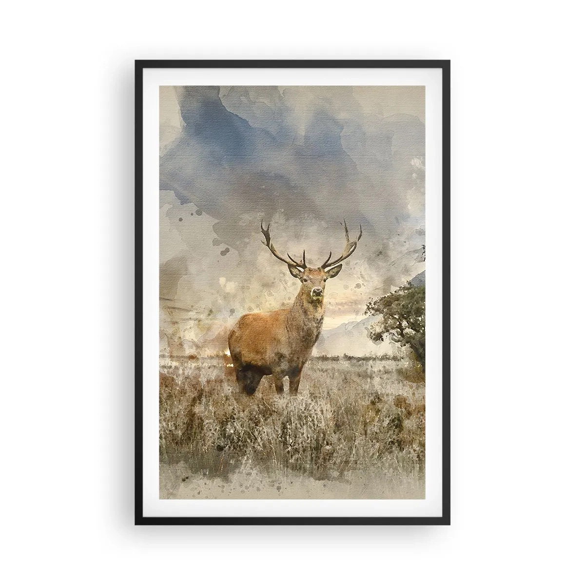 Affiche dans un cadre noir - Poster - Dignité - force - majesté - 61x91 cm