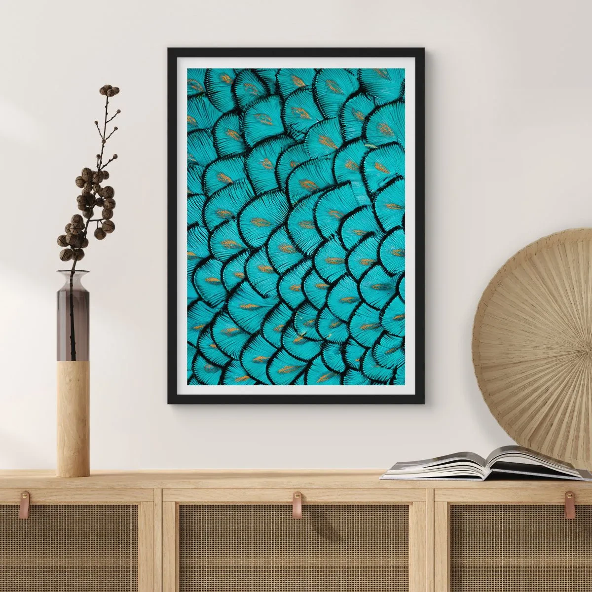 Affiche dans un cadre noir - Poster - Le grand gala des plumes - 70x100 cm