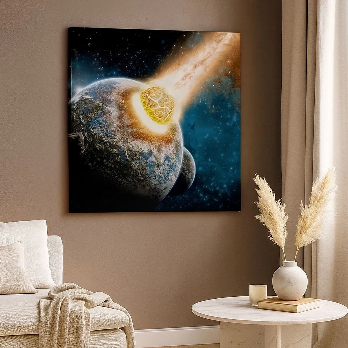 Impression sur toile - Image sur toile - Destruction ou naissance? - 30x30 cm