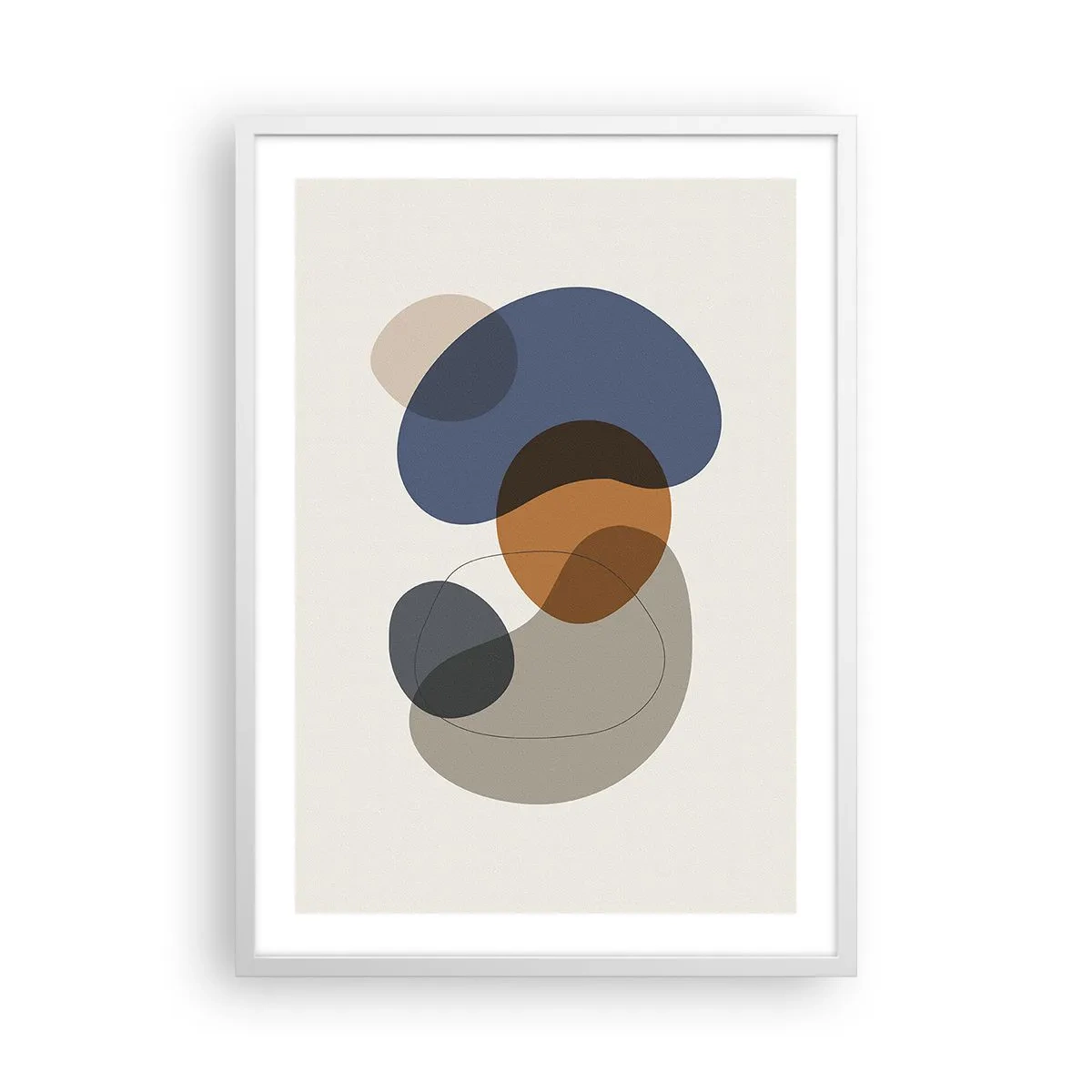 Affiche dans un cadre blanc - Poster - Gouttes de couleur - 50x70 cm