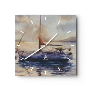 Horloge murale - Pendule murale - Soirée sur la baie - 40x40 cm
