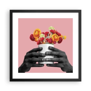 Affiche dans un cadre noir - Poster - Apothéose de la vie - 40x40 cm