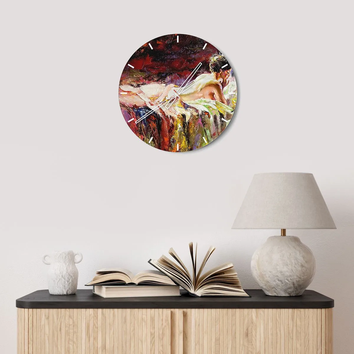 Horloge murale - Pendule murale - Vénus en pensée - 40x40 cm