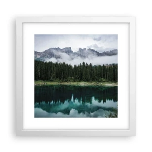 Affiche dans un cadre blanc - Poster - Chut, chut, ne réveillons pas l'eau qui dort - 30x30 cm