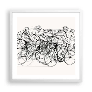 Affiche dans un cadre blanc - Poster - Ensemble en équipe - 50x50 cm