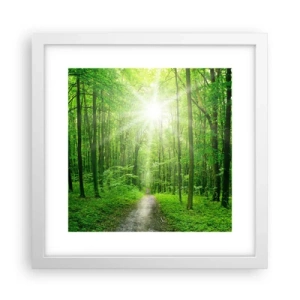 Affiche dans un cadre blanc - Poster - Cathédrale verte - 30x30 cm